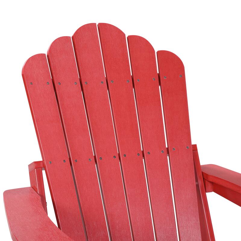 Haven Folding Poly Resin Plastic Adirondack Chair