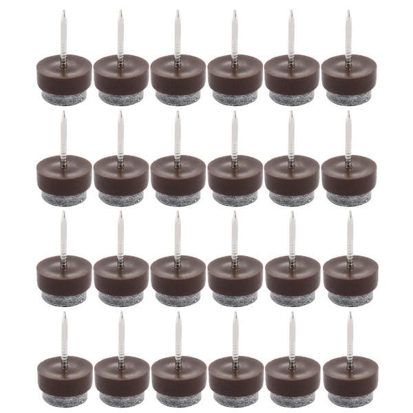Felt Pad Nail DIY Furniture Desk Legs Floor Protector 16mm 5/8" Dia 24pcs