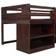 preview thumbnail 16 of 17, Contemporary Design Twin size Loft Bed with Two Shelves and Two drawers, Unique Quality Assurance, Solid Construction, Espresso