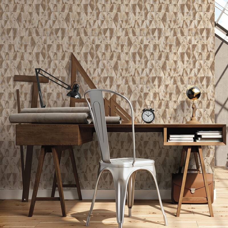 Galerie Wallcoverings Grunge Rusty Triangles Non-woven Matte Wallpaper Roll