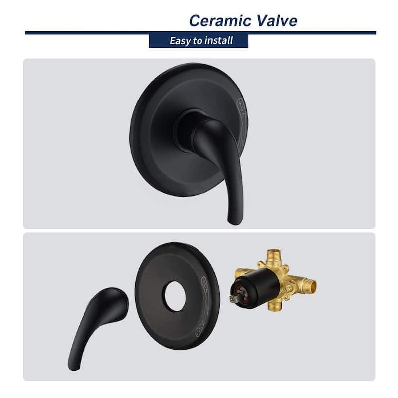 PROOX Shower Faucet Set with Tub Spout Shower Tub Kit(Valve Included)