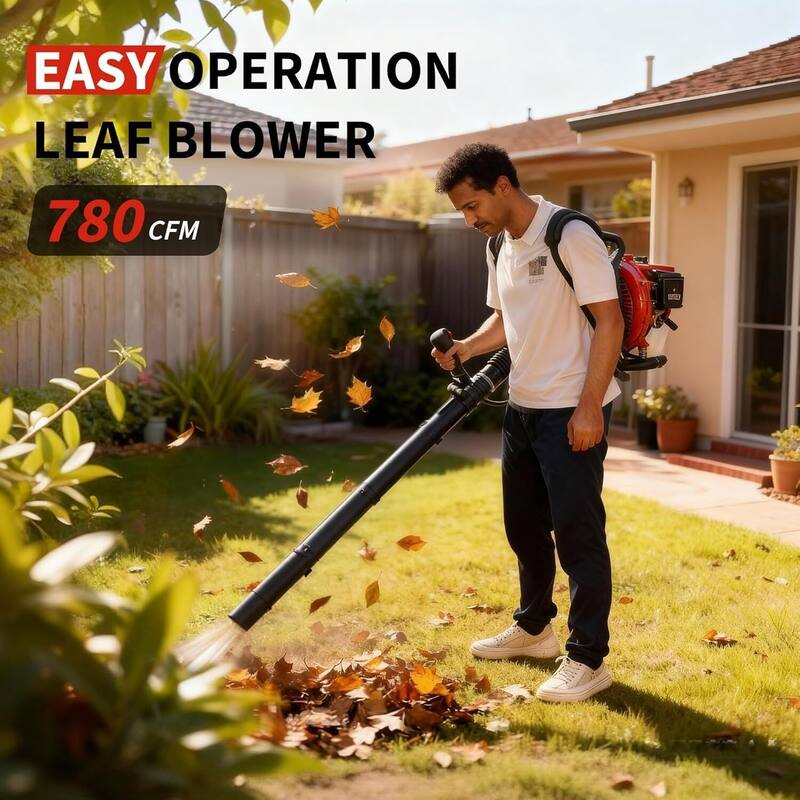 Backpack Durable Gas Powered Leaf Blower 2.2 HP 52cc 2-Cycle 780 CFM 270 MPH - N/A