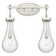 preview thumbnail 4 of 11, Innovations Lighting Downtown Urban - Owego - 2 Light 17" Wall-Mounted Bath Vanity Light Satin Nickel, Seedy