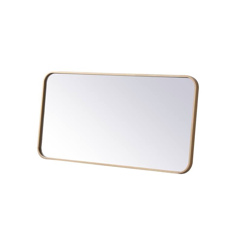 Ezra Soft Corner Metal Rectangular Mirror