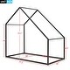 preview thumbnail 9 of 16, Roof Design Twin Size Metal House Bed for Kids