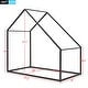 preview thumbnail 3 of 4, Twin Size Metal House Bed for Kids, Roof Design for Cozy Semi-Enclosed Space, Versatile and Stylish