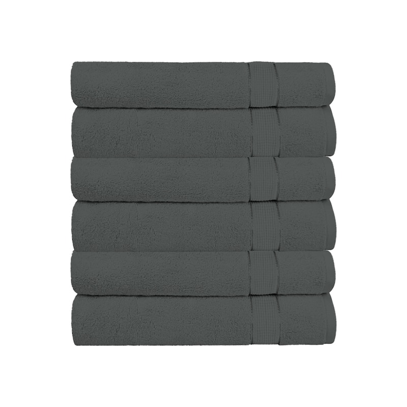 Superior Absorbent Zero Twist Cotton | 6 Pack Hand Towels Set (16 x 32 inches) 600 GSM for Bathroom, Gym, Shower, Hotel, Spa