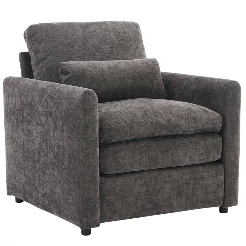 Upholstered Armchair Oversized Comfy Cloud Sofa Double Cushion Single Sofa Plush Cushion Armchair for Living Room