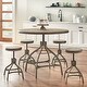 preview thumbnail 2 of 7, Simple Living Decker Adjustable Height Round 5-Piece Dining Set - 5-Piece Set Natural Reclaimed Look