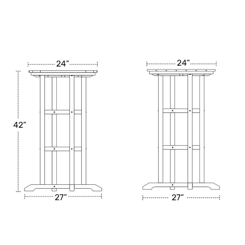 Laguna Hdpe All Weather Outdoor Patio Bistro Bar Set (4-Piece Set)