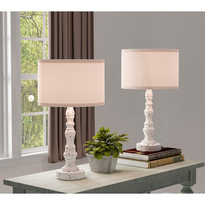 2 Set Retro Side Table Lamps Bedside Lamp Nightstand Lamps