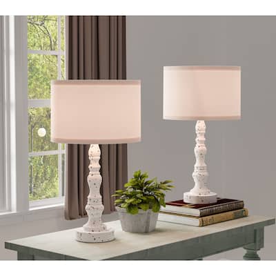 2 Set Retro Side Table Lamps Bedside Lamp Nightstand Lamps