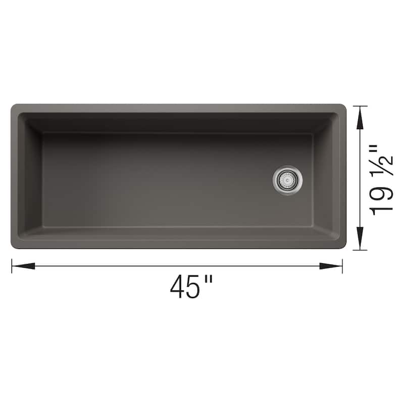 Blanco 443330 Inteos 45" Undermount Single Basin Granite Composite
