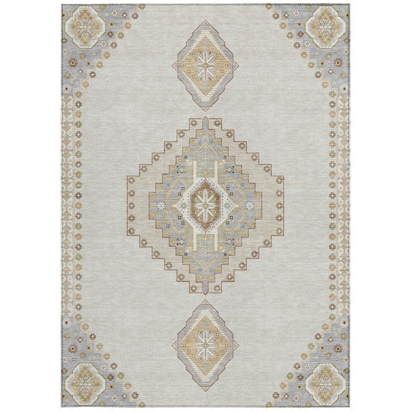 HomeRoots Oriental Traditional Rectangle Outdoor Rug