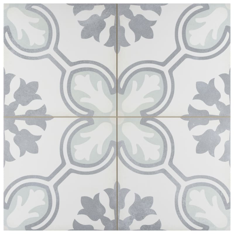 Merola Tile Amberely Orchid Mint 17-3/4" x 17-3/4" Porcelain Floor and Wall Tile