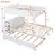 preview thumbnail 3 of 10, Full-Over-Full Bunk Bed with Twin size Trundle, Storage and Desk