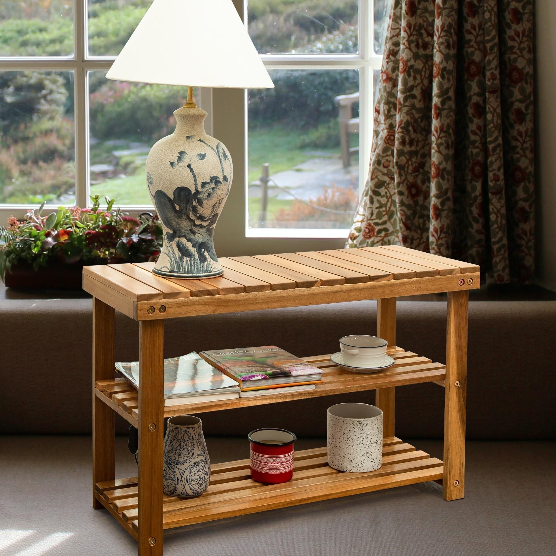 Acacia shoe rack online