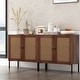 preview thumbnail 11 of 17, Costway Set of 2 Rattan Buffet Sideboard Wine Cabinet Cupboard - See Details