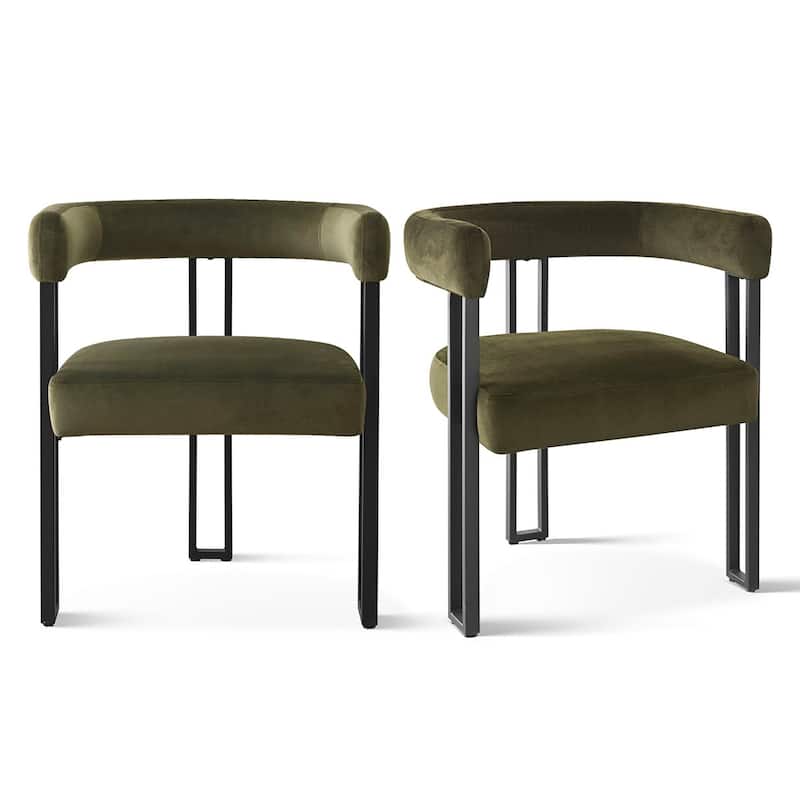 Upholstered Velvet Armchair (Set of 2)