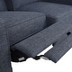 preview thumbnail 7 of 9, Denison Upholstered Loveseat Pushback Recliner by Christopher Knight Home