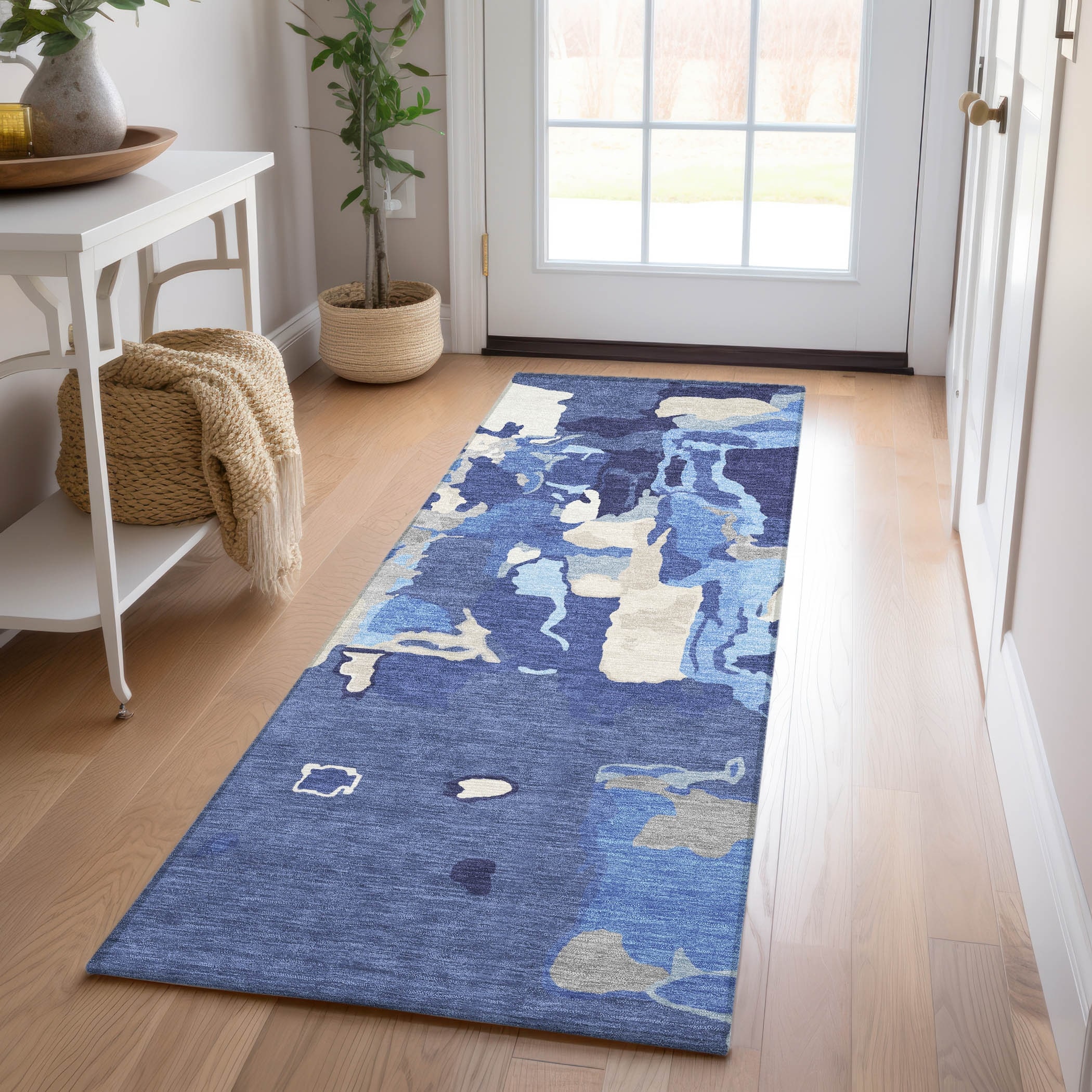 Machine Washable Indoor/ Outdoor Abstract Glam Chantille Rug