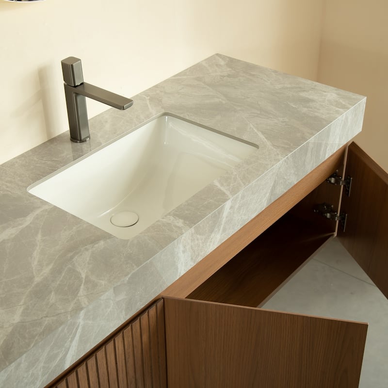 48" Bathroom Vanity with Sintered Stone Countertop and Sink