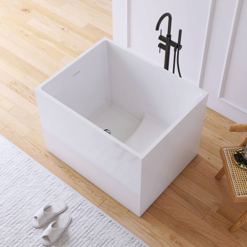 51'' Freestanding Acrylic rectangular Soaking Bathtub