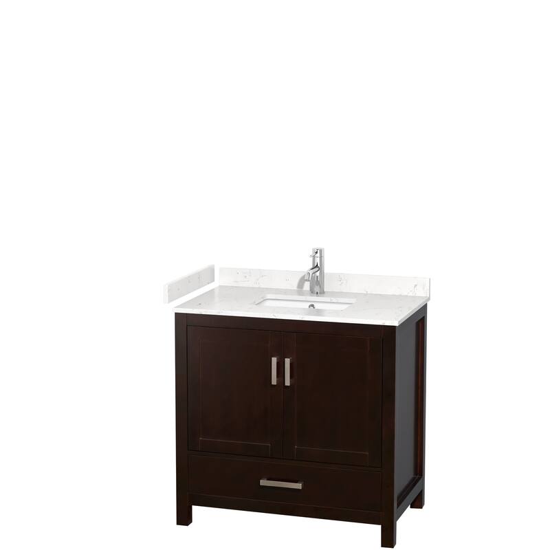 Wyndham Collection Sheffield 36" Single Bathroom Vanity, Carrara