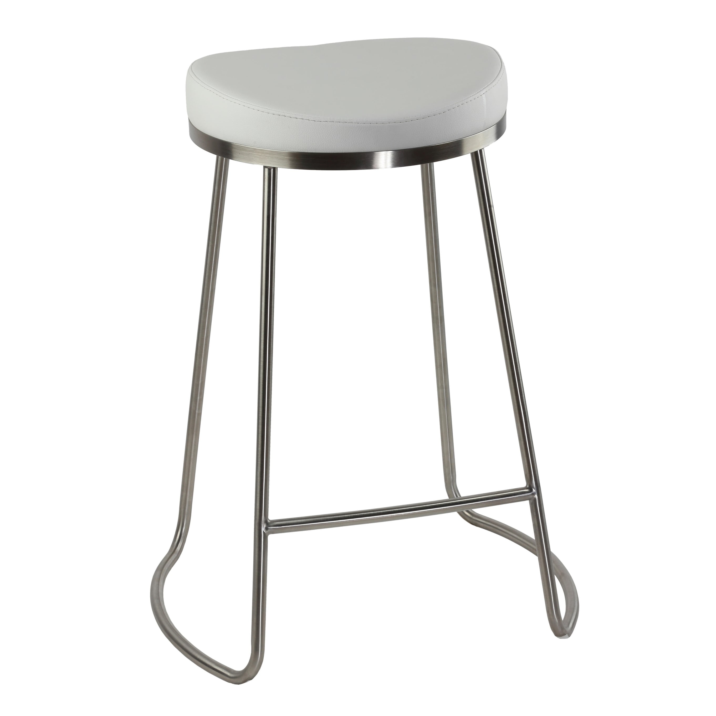 Brushed stainless top steel bar stools