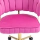 preview thumbnail 120 of 118, Velvet Home Office Desk Chair, Height Adjustable Task Chair, Armless Single Chair with Wheels, 360° Swivel Vanity Chair - N/A