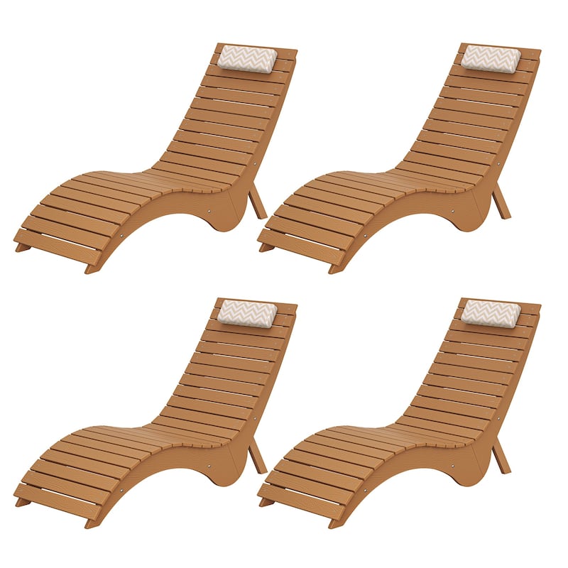 HDPS Water-Resistance Outdoor Chaise Lounges for Use in the Pool, Patio, Garden