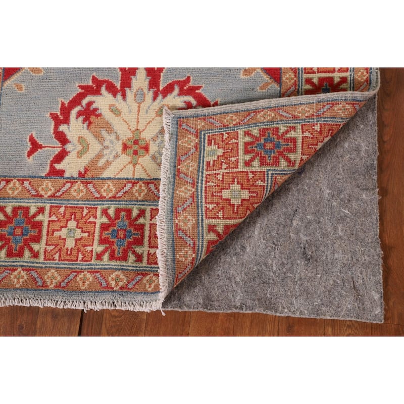 Blue Kazak Accent Rug Handmade Wool Carpet - 3'3"x 4'10"