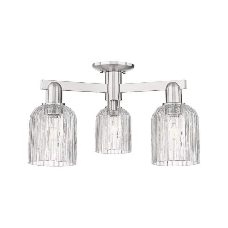Innovations Lighting Downtown Urban - Bridal Veil - 3 Light 23" Semi-Flush Mount Light
