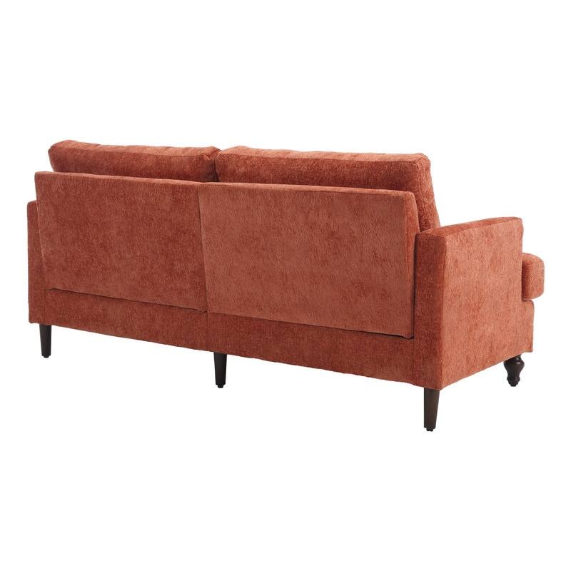 Modern Chenille Fabric Loveseat, 2-Seat Upholstered Sofa Couch
