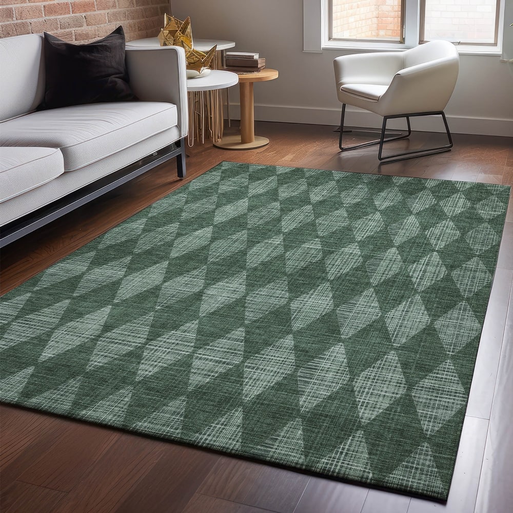 Premium Washable Super Soft Modern Diamond Mayfield Rug