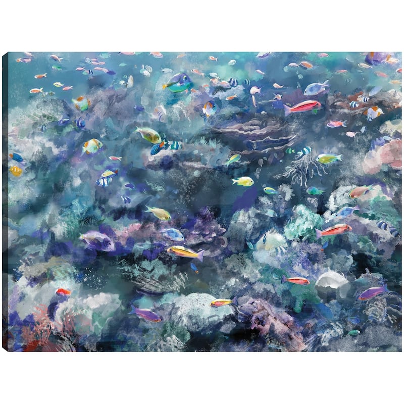 Underwater Colors I By Studio Arts Canvas Art Print
