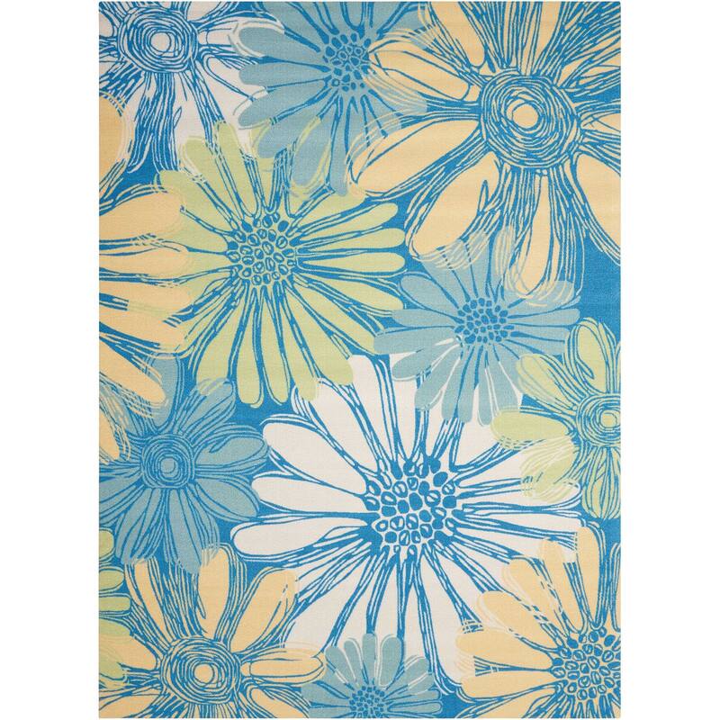 Ogunquit Indoor/Outdoor Abstract Floral Modern Rug by Havenside Home