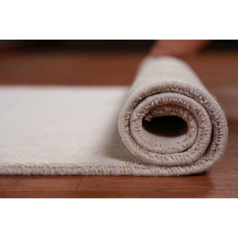 Hand Knotted Oriental 100% Wool Carpet Modern Solid Greys & Charcoal Gabbeh Runner Rug - 10' 1'' X 3' 0''