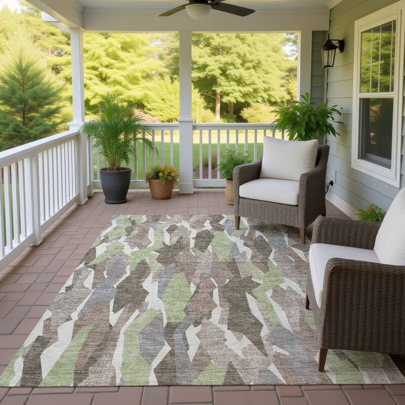 Machine Washable Indoor/ Outdoor Contemporary Dylan Chantille Rug