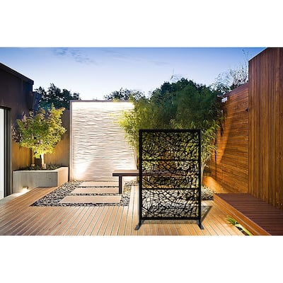 Free Standing Laser Cut Metal Screen Panel Privacy Stand (6ft x 4ft)