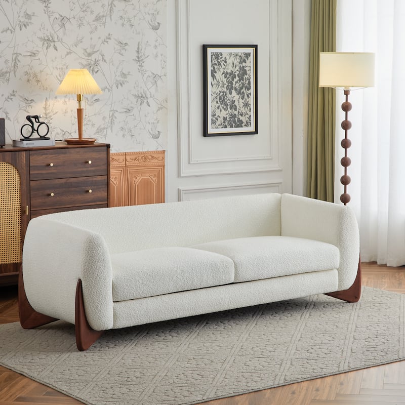Christopher Knight Home - Alpine Boucle Oversized Sofa with Faux Sherpa Texture