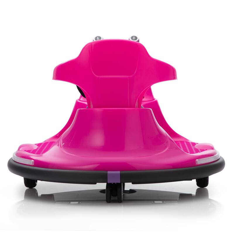 12V Snail-Shaped Kids Electric Bumper Car with Remote Control, LED Lights, Music, 360° Spin, Safe Ride-On for Ages 3-8