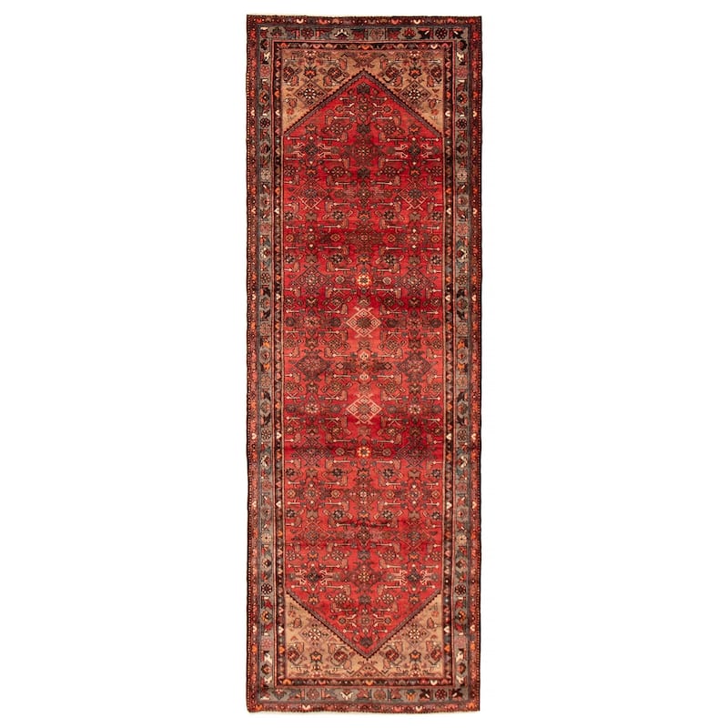 ECARPETGALLERY Hand-knotted Andelz Red Wool Rug - 3'5 x 10'3 - Red - 3'5 x 10'3