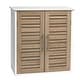 preview thumbnail 2 of 5, Stockholm Wall-Mounted Bathroom Cabinet Double Vented Doors - 20.50"L x 8.70"W x 21.70"H