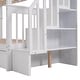 preview thumbnail 14 of 17, Twin over Twin Wood Bunk Bed with Three Drawers, White