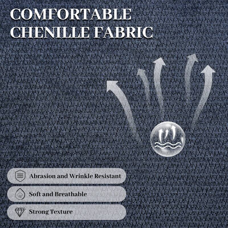 Accent Chairs, Living Room Chairs Upholstered Barrel Armchair for Living Room