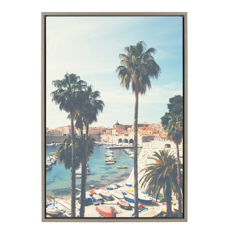Kate and Laurel Sylvie The Boat Framed Canvas by Laura Evans