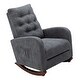 preview thumbnail 24 of 40, Velvet Rocking Chair with Side Pocket, Comfy Accent Chair with High Back, Upholstered Nursery Rocking Lounge Chair