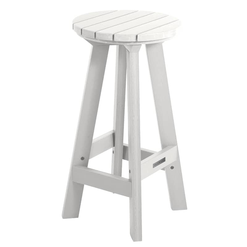 HIGHWOOD Birch Round Bar Height Stool - N/A - White