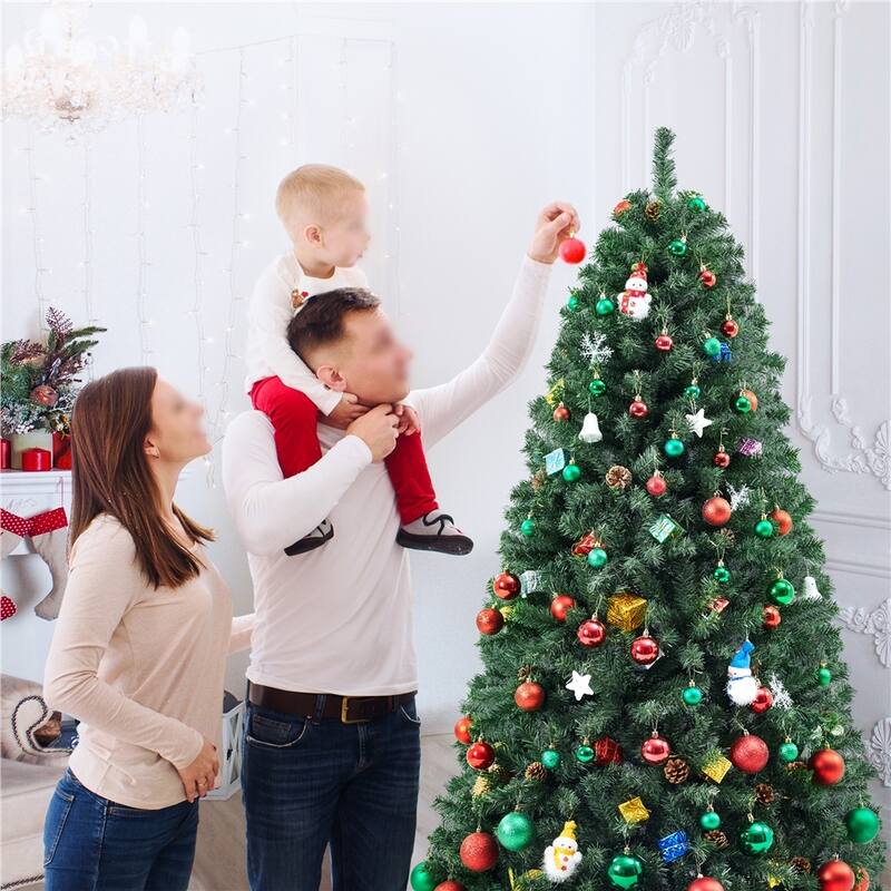 Yaheetech Premium Spruce Hinged Artificial Full Christmas Tree